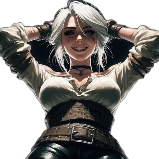 jacket, face, weapon, staff transparent PNG cut-out