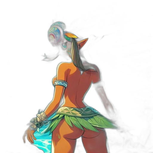dress, mask, staff, weapon transparent PNG cut-out