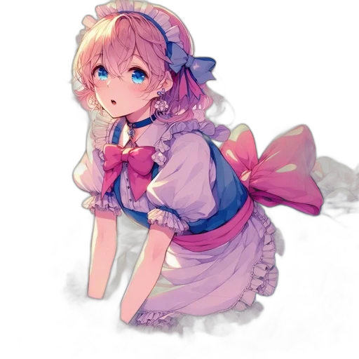 dress, staff, weapon, creature transparent PNG cut-out