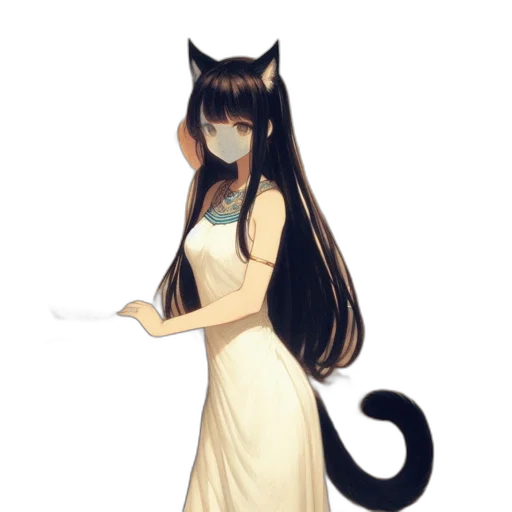 staff, dress, animal, fantasy art transparent PNG cut-out