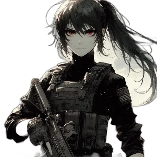weapon, anime, cyberpunk, concept art transparent PNG cut-out