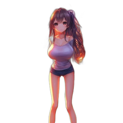 dress, robot, creature, hair transparent PNG cut-out