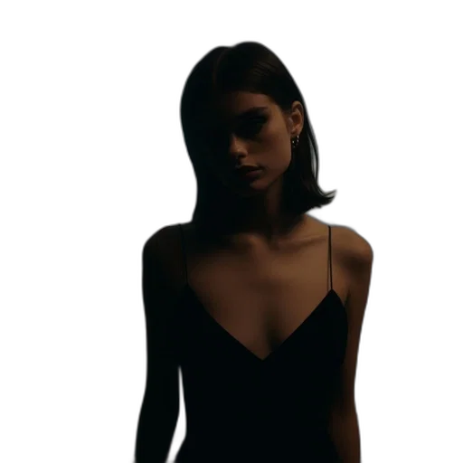 dress, jewelry, face, jacket transparent PNG cut-out