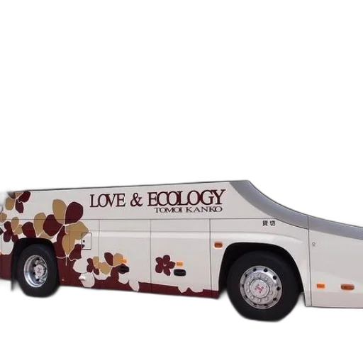 3d render, white, bus, words transparent PNG cut-out