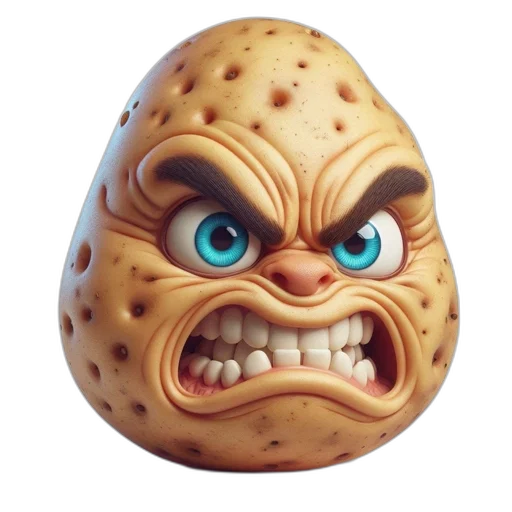 mask, face, creature, 3d render transparent PNG cut-out