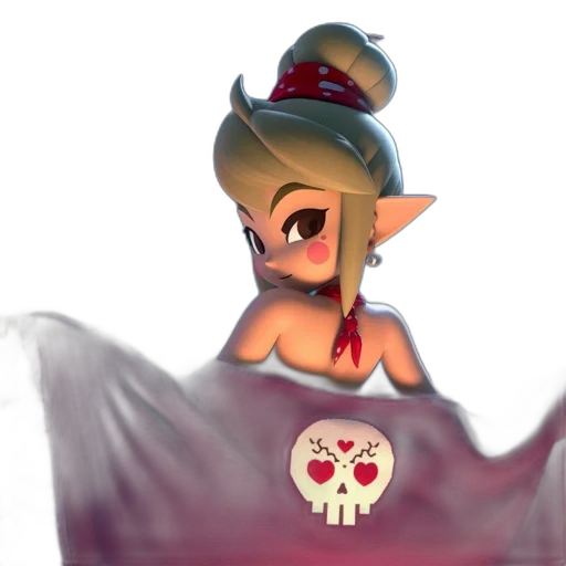 dress, staff, mask, pixel art transparent PNG cut-out