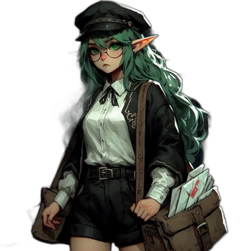 jacket, hat, staff, umbrella transparent PNG cut-out