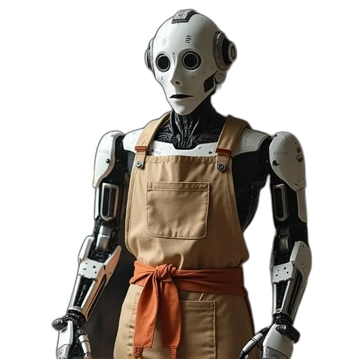 robot, staff, mask, concept art transparent PNG cut-out
