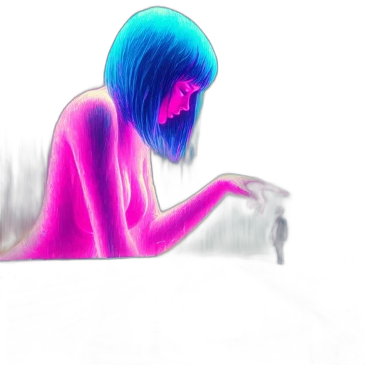hair, creature, dress, robot transparent PNG cut-out