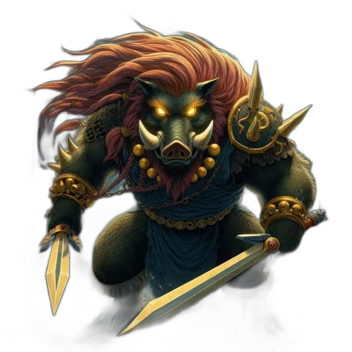 dragon, staff, mask, weapon transparent PNG cut-out
