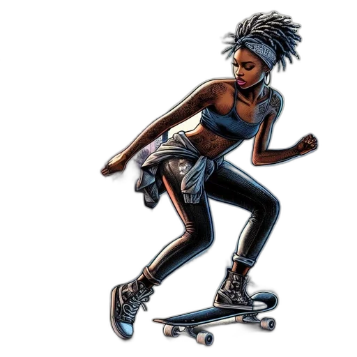concept art, comic book art, cartoon, cyberpunk transparent PNG cut-out