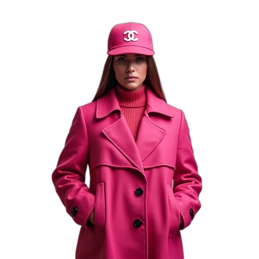 jacket, hat, vaporwave, red transparent PNG cut-out