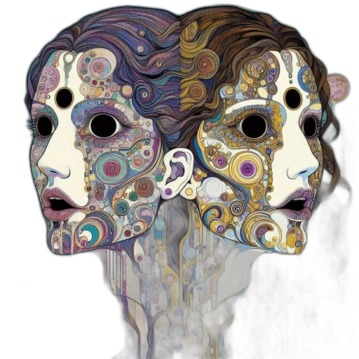 mask, face, crown, jewelry transparent PNG cut-out