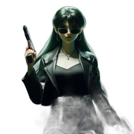 jacket, weapon, staff, concept art transparent PNG cut-out
