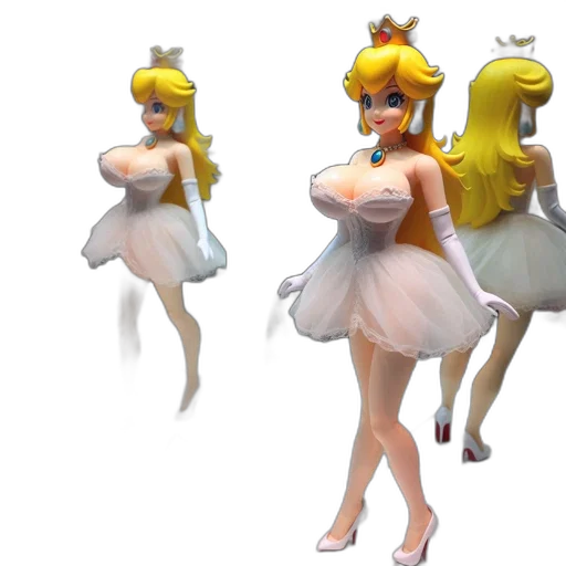 dress, crown, 3d render, concept art transparent PNG cut-out