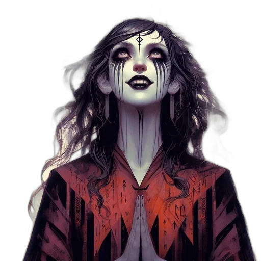 face, comic book art, concept art, fantasy art transparent PNG cut-out