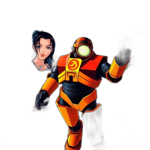 robot, concept art, 3d render, comic book art transparent PNG cut-out
