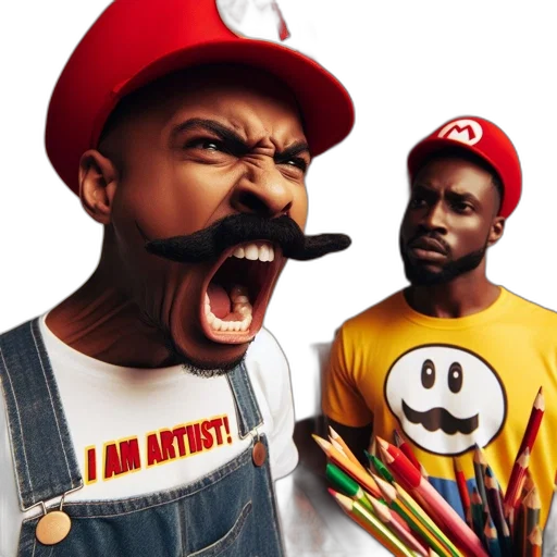 concept art, comic book art, two, men transparent PNG cut-out
