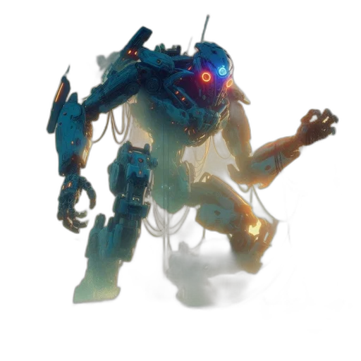 robot, weapon, creature, staff transparent PNG cut-out