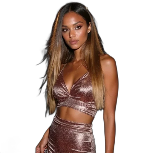 dress, hair, earth tones, ciara transparent PNG cut-out