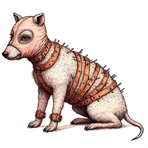 animal, creature, dragon, staff transparent PNG cut-out