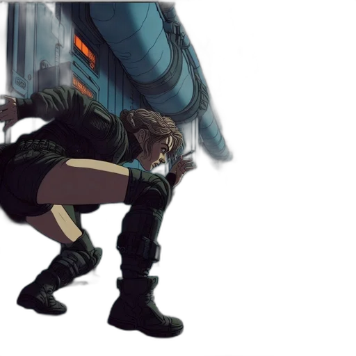 robot, weapon, jacket, concept art transparent PNG cut-out