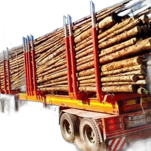 weapon, truck, loaded, logs transparent PNG cut-out