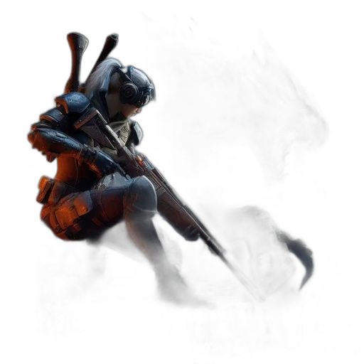 robot, weapon, staff, mask transparent PNG cut-out