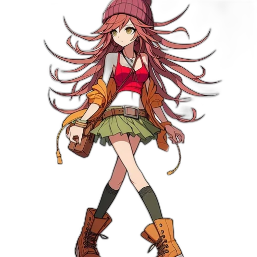 dress, staff, hat, weapon transparent PNG cut-out