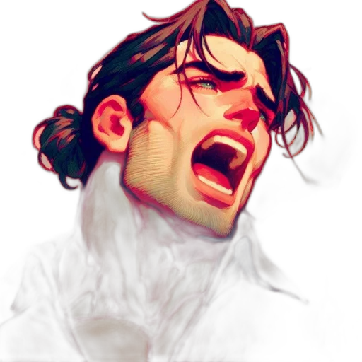 face, concept art, photorealistic, comic book art transparent PNG cut-out