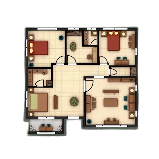 building, concept art, 3d render, pixel art transparent PNG cut-out
