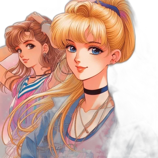 anime, fantasy art, concept art, watercolor transparent PNG cut-out