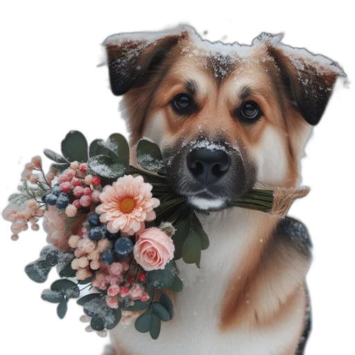 animal, crown, staff, flower transparent PNG cut-out