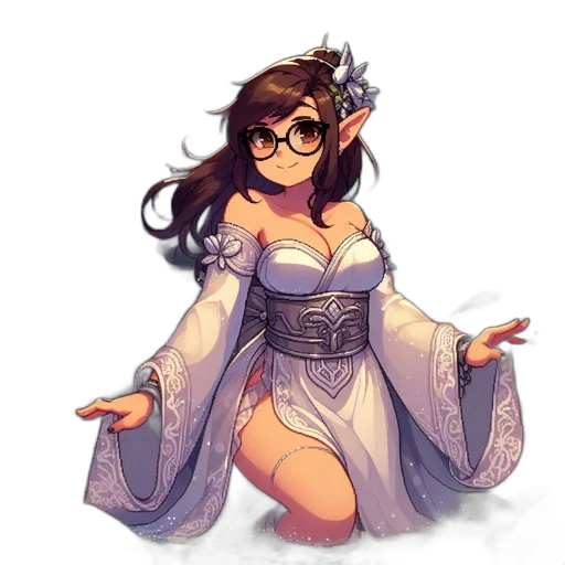 dress, staff, fantasy art, concept art transparent PNG cut-out