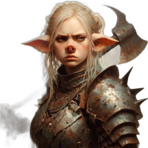 dragon, face, staff, sword transparent PNG cut-out