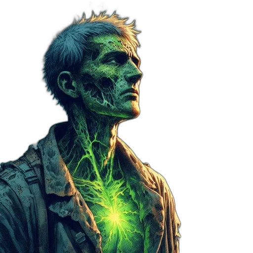 comic book art, concept art, fantasy art, cyberpunk transparent PNG cut-out