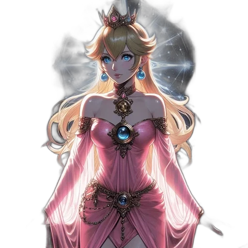 dress, crown, staff, jewelry transparent PNG cut-out