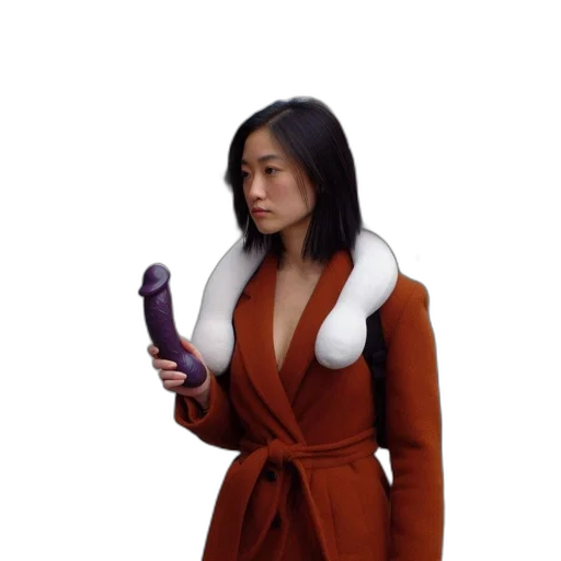 jacket, staff, dress, weapon transparent PNG cut-out