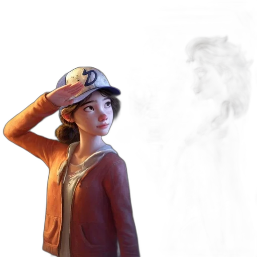 hat, staff, jacket, mask transparent PNG cut-out