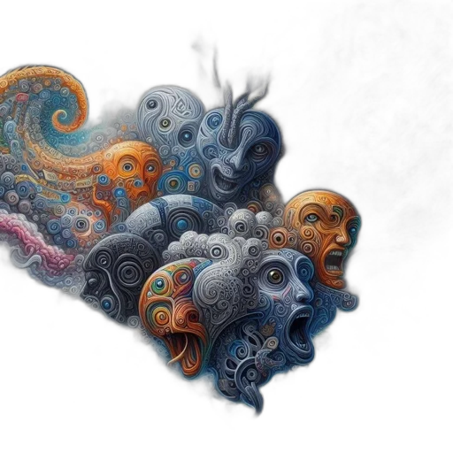 mask, hair, creature, face transparent PNG cut-out