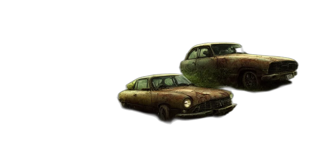 car, weapon, tree, concept art transparent PNG cut-out