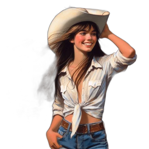hat, jacket, jewelry, photorealistic transparent PNG cut-out