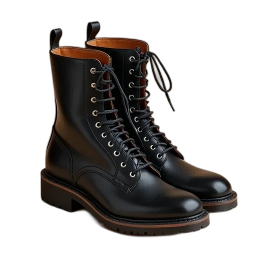 shoes, photorealistic, 3d render, black transparent PNG cut-out