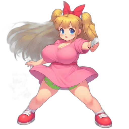 dress, weapon, staff, hair transparent PNG cut-out