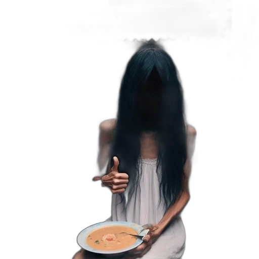 food, hair, dress, creature transparent PNG cut-out