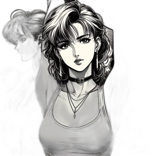 jewelry, face, pencil sketch, concept art transparent PNG cut-out