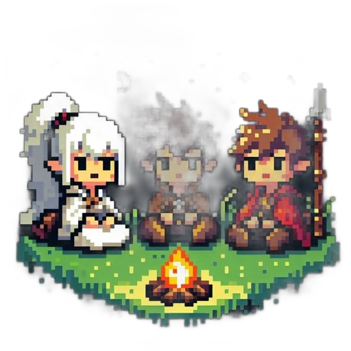 pixel art, fantasy art, concept art, anime transparent PNG cut-out