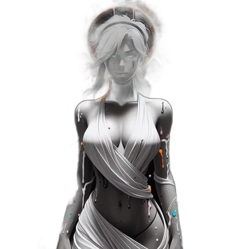 dress, robot, staff, mask transparent PNG cut-out