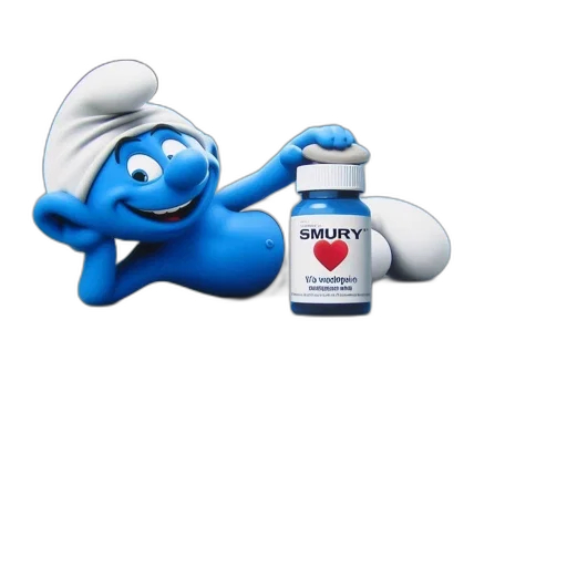 bottle, 3d render, blue, animated transparent PNG cut-out