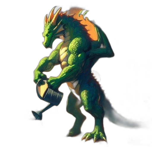 dragon, staff, creature, weapon transparent PNG cut-out